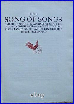 The Song of Songs, Golden Cockerel Press 1925, Ltd. Ed. Eric Gill illustrations