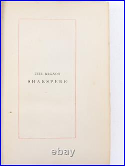 The Works of Shakespeare Vol 1-2 & 4-6 The Mignon Edition 500 Copies 1891