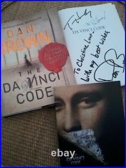 Tom Hanks, +signed+ Dan Brown, Ron Howard, 2004, The Da Vinci Code, H/b, Personalised