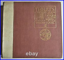 Triplets, by Walter Crane (artist), 1899 limited edition of 750, children's book