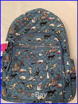 Vera Bradley The Cats Meow Large Iconic Campus Backpack Book Bag Cat Cats New