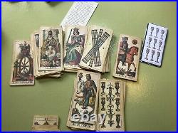 Vintage Deck Soprafino Tarot Cards set withbox & book minus 1 card italy 1853 ltd