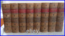 Vintage EIGHT Book Set 1868 Novels & Romances W. Harrison Ainsworth Fine Binding