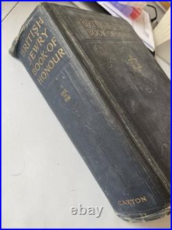 WWI BRITISH JEWRY BOOK OF HONOUR 1914 1918 Adler Limited FIRST 1922 War Judaism