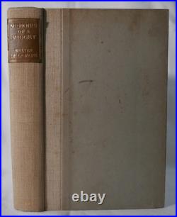 Walter de la Mare Memoirs of a Midget. Signed limited edition 1921 hardback book