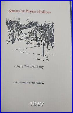 Wendell Berry Signed Sonata At Payne Hollow Limited Edition Book #'d To 75