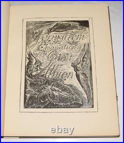 William Blake Jerusalem The Emanation of The Giant Albion Limited Edition 1804