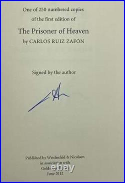 Zafon, Carlos Ruiz. The Prisoner of Heaven. Signed 2X. Ltd. Ed. Goldsboro Books